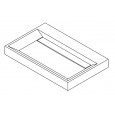 Forzalaqua Bellezza Wastafel 80 cm Travertin Gezoet 80,5x51,5x9 cm 1 wasbak zonder kraangaten