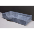 Forzalaqua Laguna Wastafel 80 cm Cloudy Marmer Gezoet 80x40x12/15 cm 1 wasbak zonder kraangaten