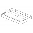 Forzalaqua Palermo Wastafel 80 cm Hardsteen Gezoet 80,5x51,5x9 cm 1 wasbak 2 kraangaten