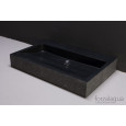 Forzalaqua Palermo Wastafel 80 cm Basalt Gebrand 80,5x51,5x9 cm 1 wasbak 1 kraangat