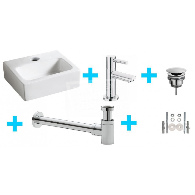 Schulz One-Pack Lato Fontein + Amador Toiletkraan Chroom