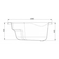Whirlpool Bibury Napels Basis (145x145x44,5cm) Hoekbad Pneumatisch