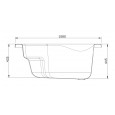 Whirlpool Bibury Napels Basis (145x145x44,5cm) Hoekbad Pneumatisch