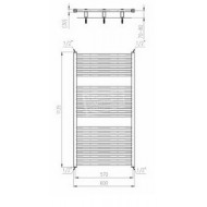 Plieger Quadro handdoekradiator (600x1135) 627 Watt Wit