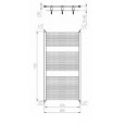 Plieger Quadro handdoekradiator (600x1135) 627 Watt Wit