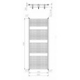 Plieger Quadro handdoekradiator (600x1535) 886 Watt Wit