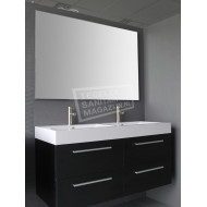 Sanilux Vegas 120 cm Badmeubel Hoogglans Wit met 4 lades Softclose 2 kraangaten met Spiegel