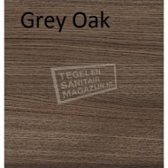 Sanilux Miami 90 cm Badmeubel Grey Oak met 1 lade Softclose 1 kraangat met Spiegel