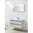 Wiesbaden Trendline badmeubelset 100cm hoogglans wit met spiegel incl. geintegreerde led-verlichting