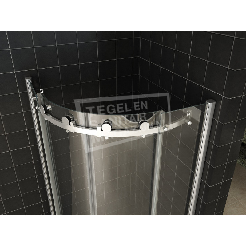Douchecabine 90x90 cm met SMC Douchebak Lage instap 4 cm Kwartrond 2