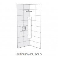 Sunshower Deluxe White UV- en Infrarood Inbouw 32x187x16cm Full Body 2000W Aluminium