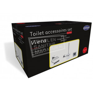 Best Design Viera One Pack Toilet Accessoires Set  Chroom