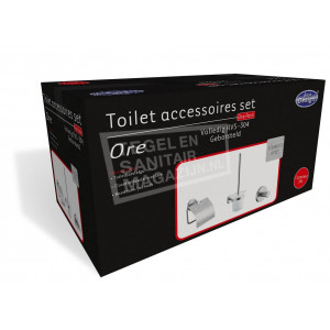 Best Design Ore One Pack Toilet Accessoires Set RVS Geborsteld
