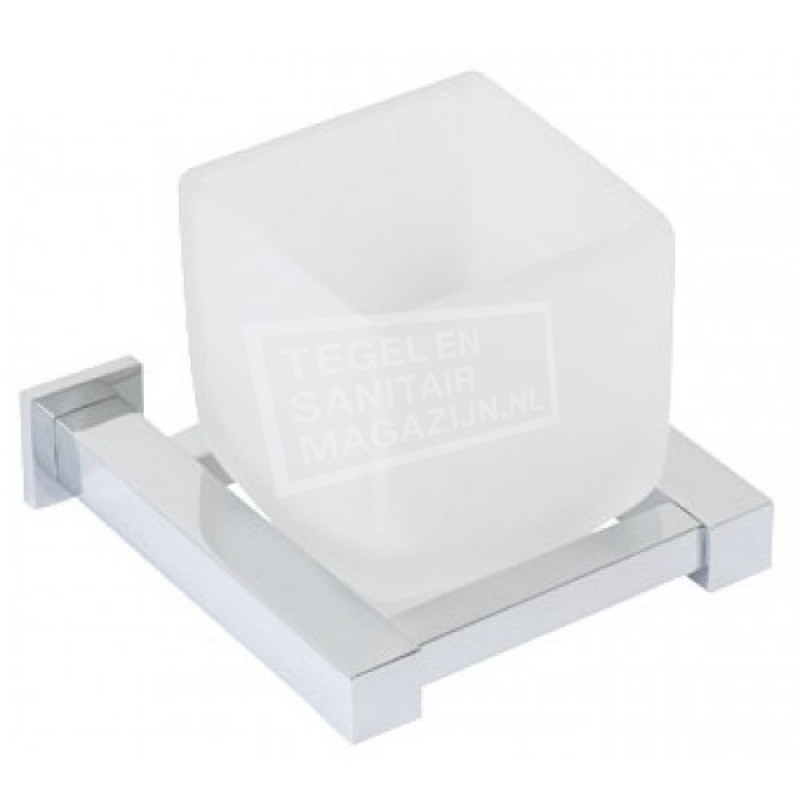 Plieger Cube bekerhouder matglas chroom