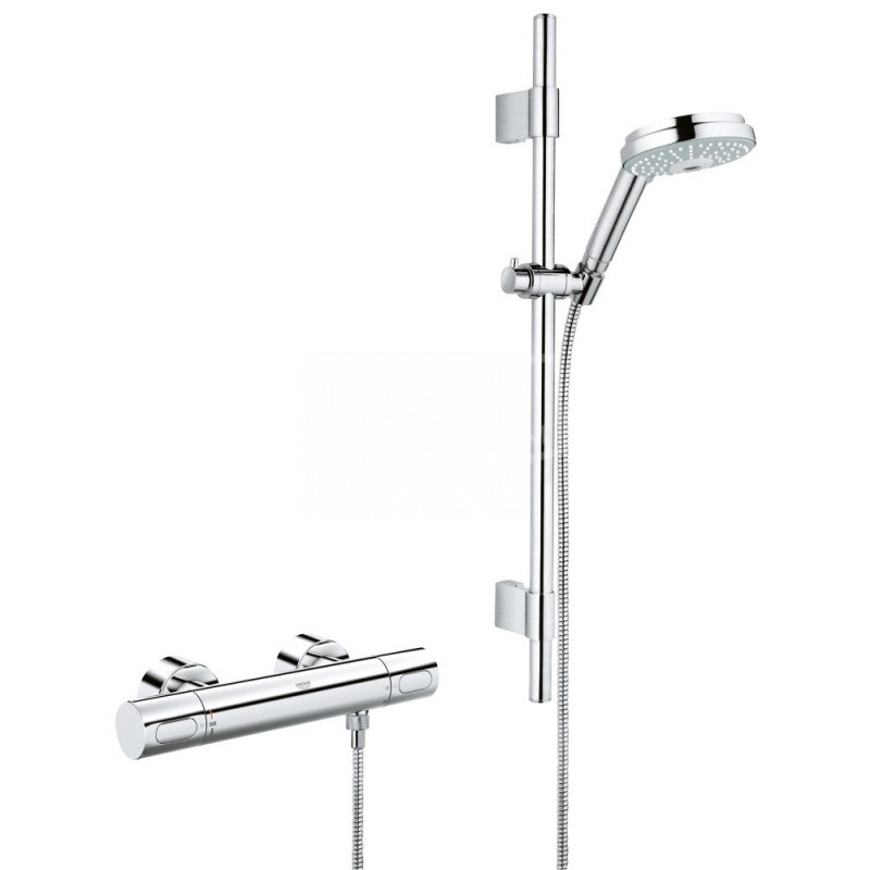 Grohe Grohtherm 3000 thermostatisch (douche) opbouw douchecombinatie set chroom 34275000