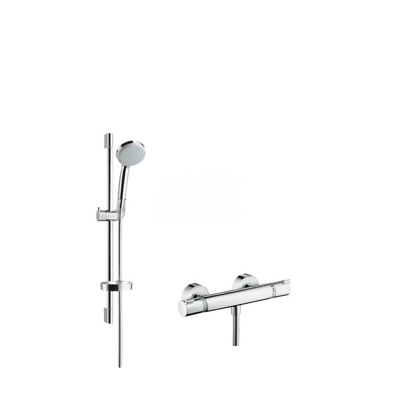 Hansgrohe Croma 100 thermostatisch (douche) opbouw douchecombinatie set chroom 27034000