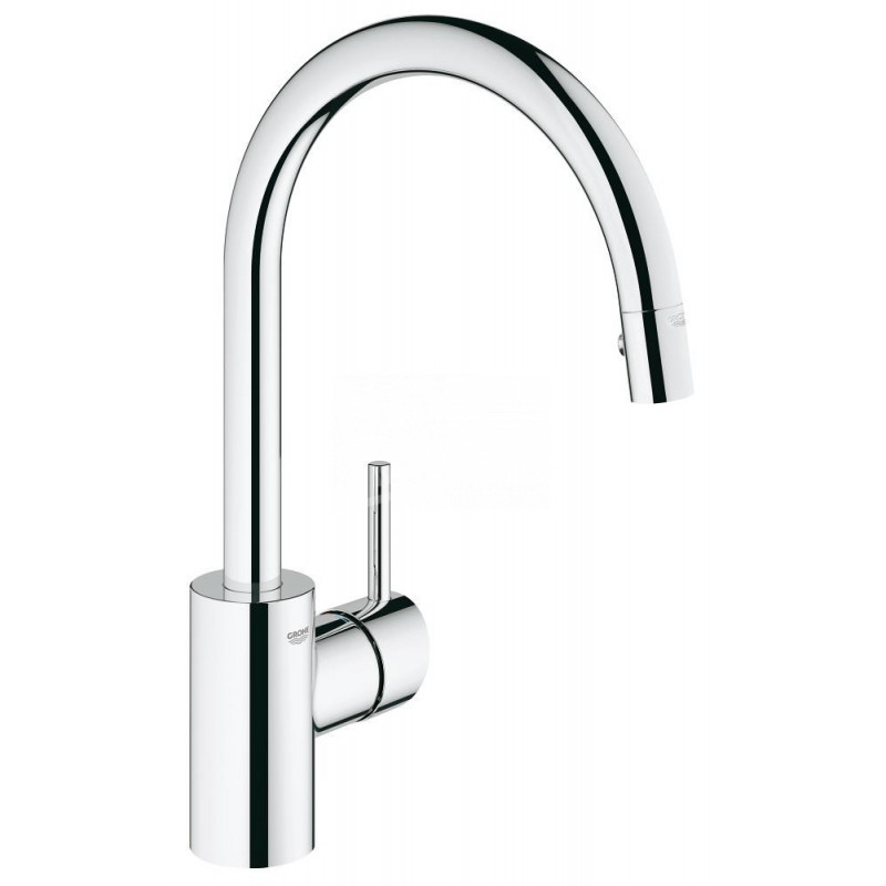 fotografie Ondeugd Kauwgom Grohe Concetto chrome keukenkraan met uittrekbare handdouche 31483001 - TSM