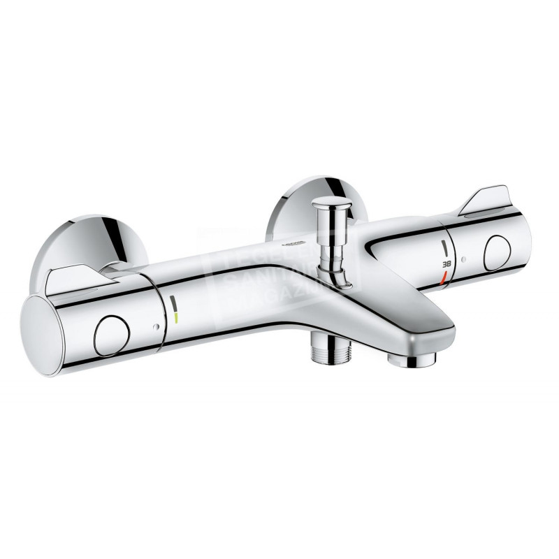 GROHE GROHTHERM 800 badthermostaat 15 cm. met omstel met kopp. CHROOM (34567000)