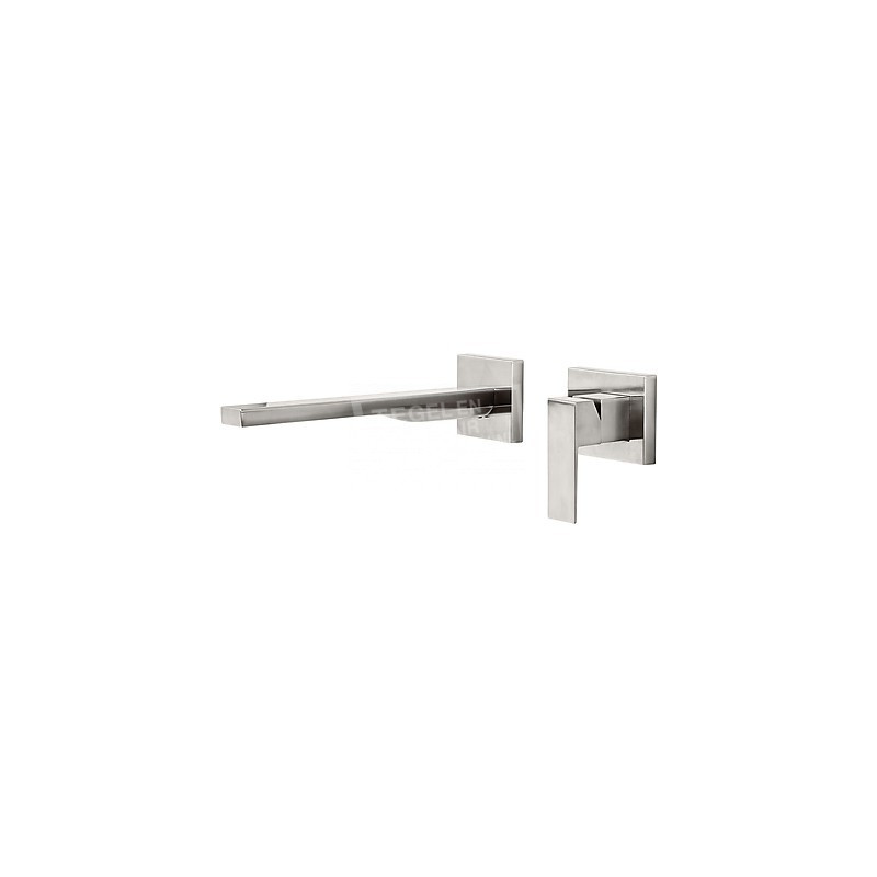 TRES Cuadro 1-greeps wastafelkraan inbouw geborsteld staal 245 mm 00620011AC
