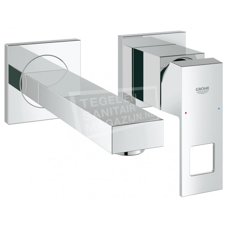 Grohe Eurocube afbouwdeel 2-gats wandinbouw wastafelmengkraan chroom 19895000