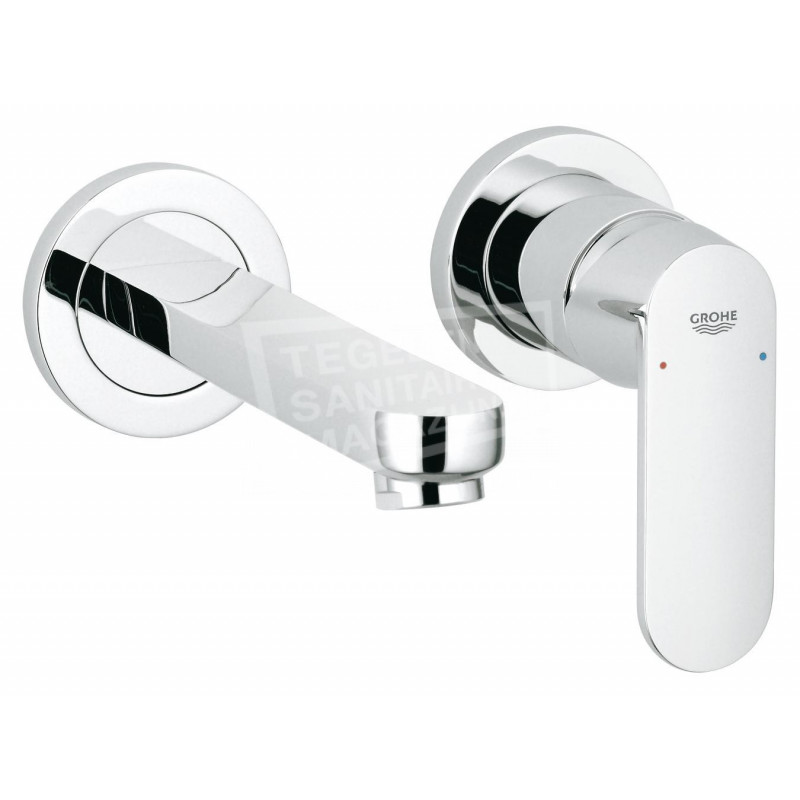 Grohe Eurosmart afbouwdeel 2-gats wandinbouw wastafelmengkraan chroom 19381000