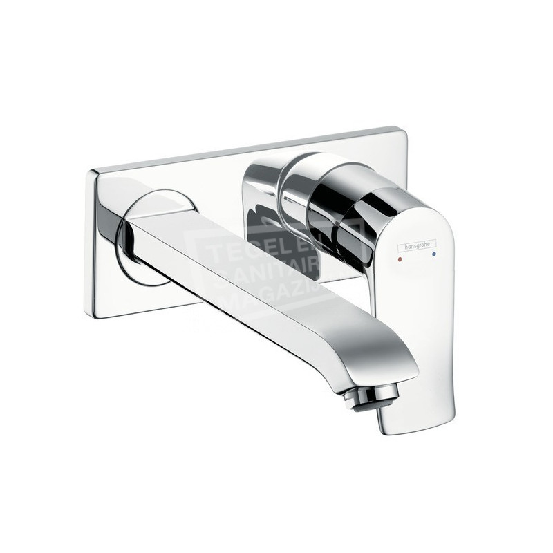 Hansgrohe Metris inbouw wand wastafelkraan uitloop 22,5 cm, chroom