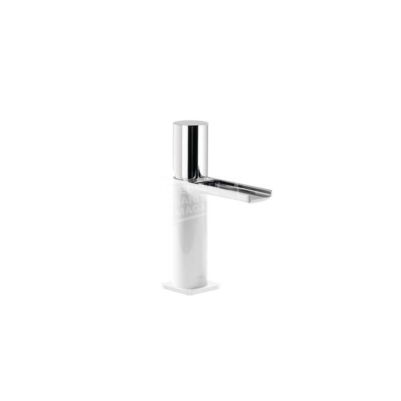 TRES Loft colors wastafelkraan met waterval uitloop wit/chroom 20011002BLD