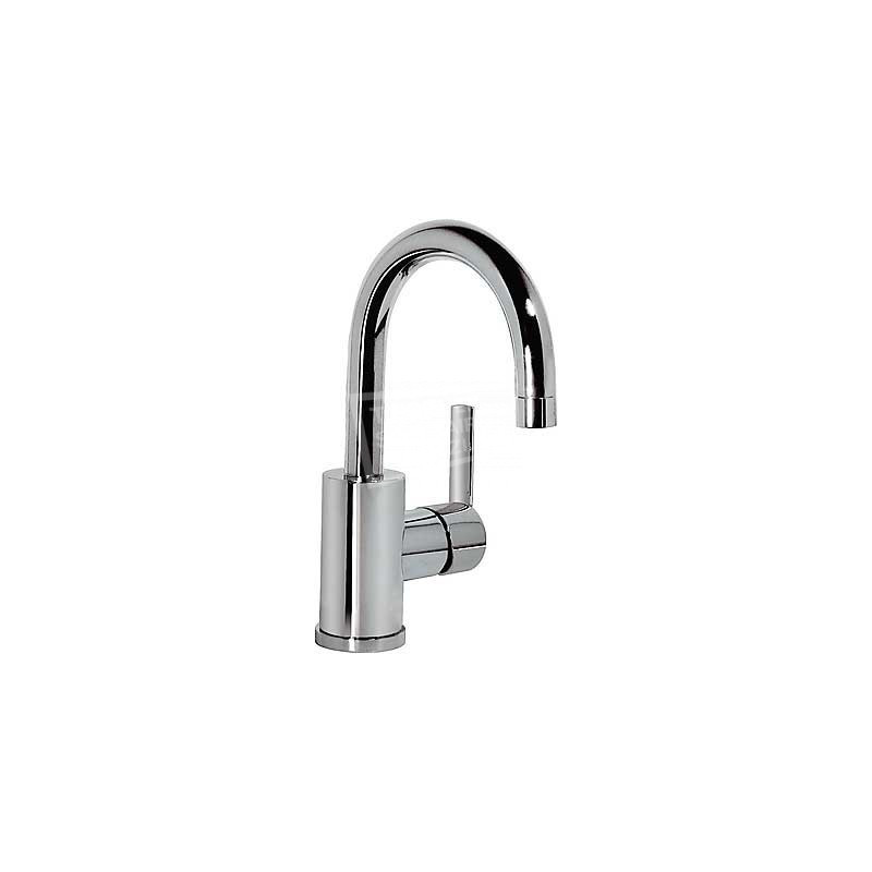 TRES Wastafelmengkraan met gebogen uitloop 275mm hoog 181703