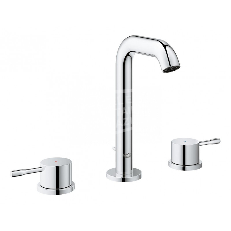 Grohe Essence New 3 gats wastafelkraan M size met trekwaste EcoJoy chroom