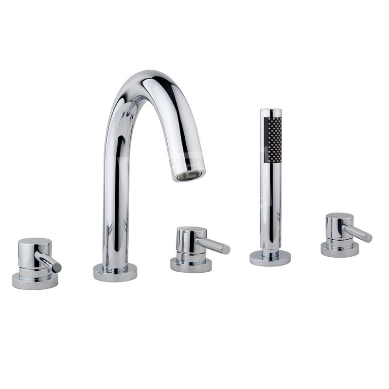 Wiesbaden Caral 5-gats badrandcombinatie chroom Wiesbaden Caral 5-gats badrandcombinatie chroom