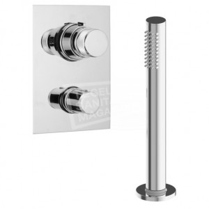 Beterbad Pure Duero thermostatische inbouw badkraan met handdouche voor badrandmontage DU5409