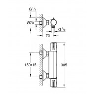 Grohe Grohterm 800 thermostatische douchemengkraan 34558000