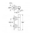 Grohe Cube douchethermostaat incl. koppelingen 34488000