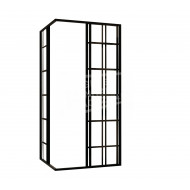 Best Design Black Edition 99x99x190 cm Douchecabine 4 mm Muurprofiel Zwart Links en rechts NANO
