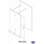 Best Design Erico 120 cm Douchewand 8 mm Vrijstaand Chroom Links en rechts NANO