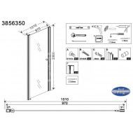 Best Design Erico 100 cm Douchedeur Nis Draaideur 6 mm Muurprofiel NANO