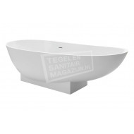 Best Design Earth Vrijstaand Bad 180x84x56 cm Wit Mat Solid Surface