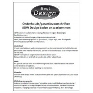 Best Design Puur Vrijstaand Bad 180x90x58 cm Wit Glans Solid Surface