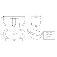 Wiesbaden Solid Surface Vrijstaand Bad 179.5x84.5x64 cm Wit Mat Solid Surface