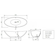 Wiesbaden Solid Surface Vrijstaand Bad 186x82x59 cm Wit Mat Solid Surface