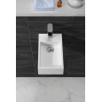 Wiesbaden Solid Fontein Links 40x22x10 cm 1 kraangat Wit Mat Solid Surface