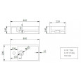 Wiesbaden Solid Fontein Rechts 40x22x10 cm 1 kraangat Wit Mat Solid Surface