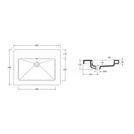 Wiesbaden Spuele Wastafel Enkel 60x46 cm zonder kraangaten Wit Keramiek