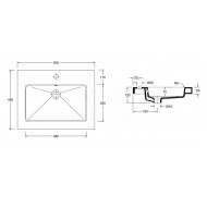 Wiesbaden Spuele Wastafel Enkel 60x46 cm 1 kraangat Wit Keramiek