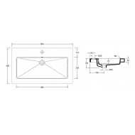 Wiesbaden Spuele Wastafel Enkel 80x46 cm 1 kraangat Wit Keramiek