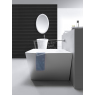 Wiesbaden Solid Surface Vrijstaand Bad 179x84.5x57.5 cm Wit Mat Solid Surface