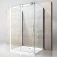 Gradara Udine 120x80/80x200 cm Douchecabine U-Opstelling 1 Schuifdeur 8 mm Chroom