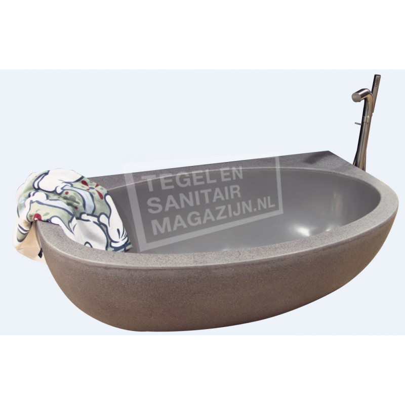 Best Design Aquastone Vrijstaand Bad 171x97x50 cm Lava Steen Best Design Aquastone Vrijstaand Bad 171x97x50 cm Lava Steen
