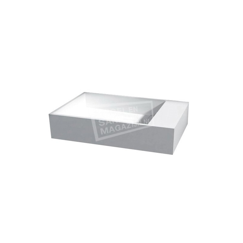 Best Design Just Solid Fontein 36x18x10 cm zonder kraangaten Wit Mat Solid Surface