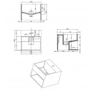 Best Design Just Solid Fontein 32.5x32.5x25 cm zonder kraangaten Wit Mat Solid Surface